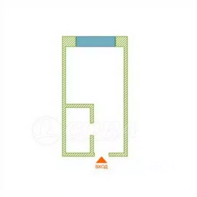 комната тюменская область, тюмень одесская ул, 18 (12.9 м) - Фото 1