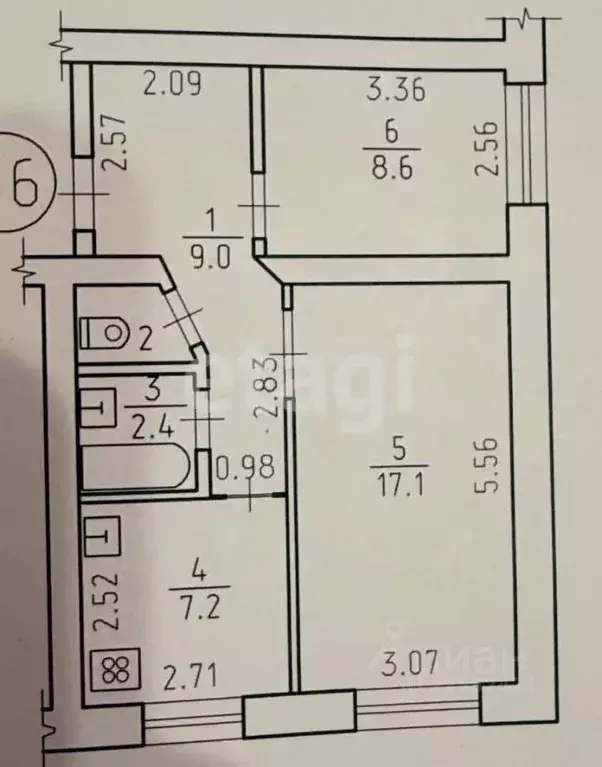 2-к кв. Удмуртия, Ижевск ул. Городок Машиностроителей, 120 (45.7 м) - Фото 2