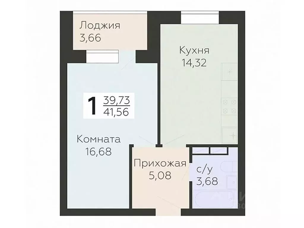 1-к кв. Орловская область, Орел ул. Панчука, 83Б (41.56 м) - Фото 0