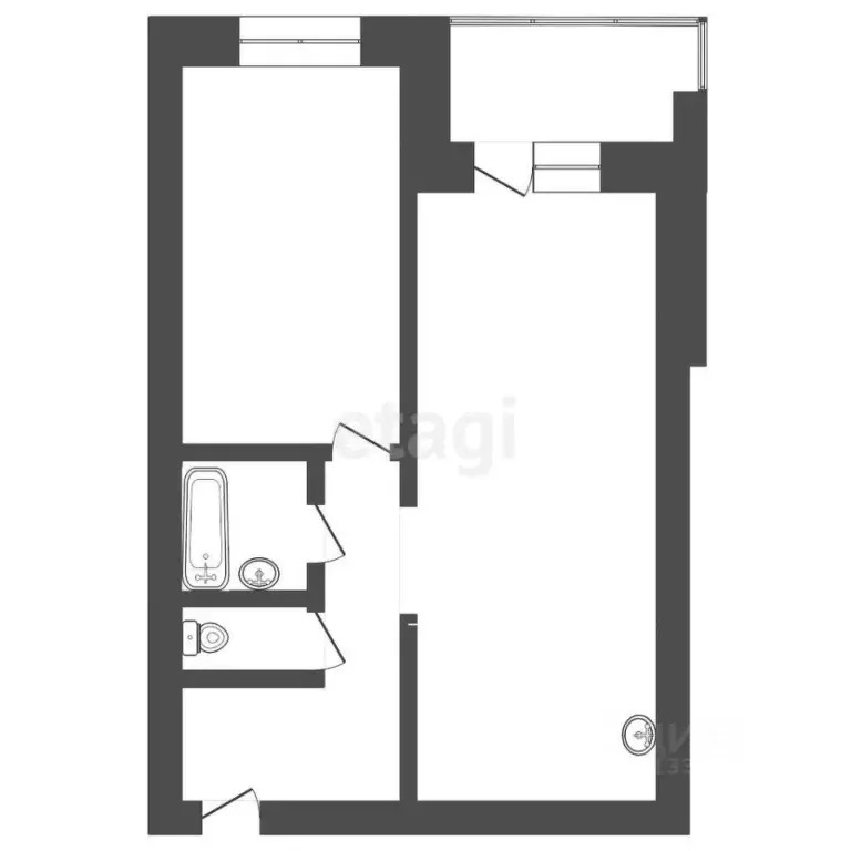 2-к кв. Томская область, Томск Киевская ул., 1 (55.0 м) - Фото 2