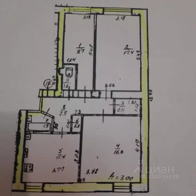 3-к кв. Нижегородская область, Нижний Новгород ул. Радистов, 24Б (68.6 ... - Фото 0