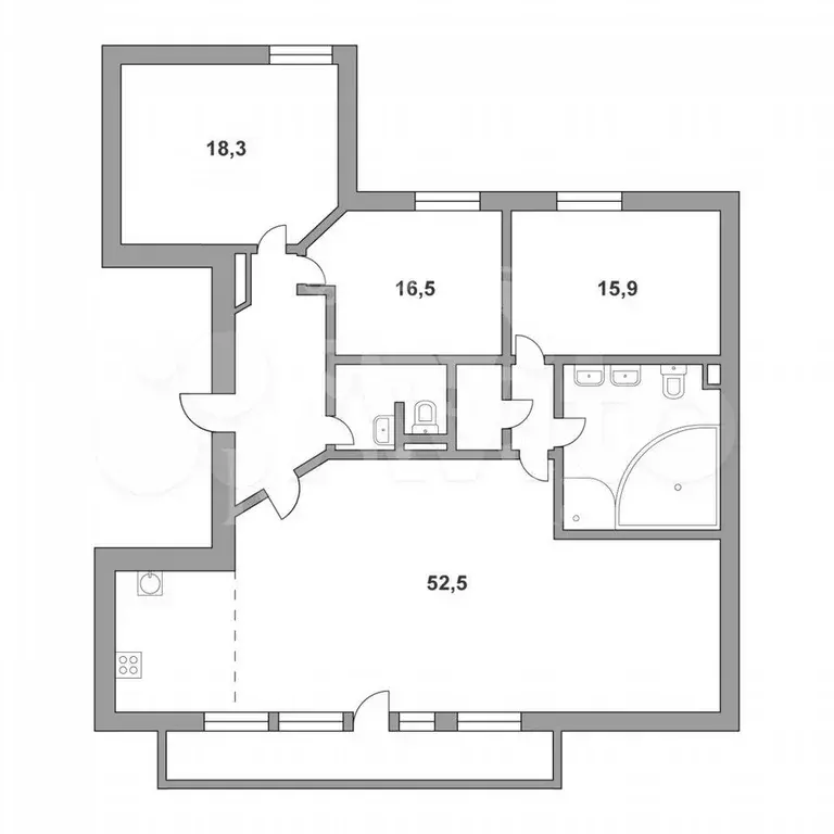 4-к. квартира, 147 м, 7/7 эт. - Фото 0