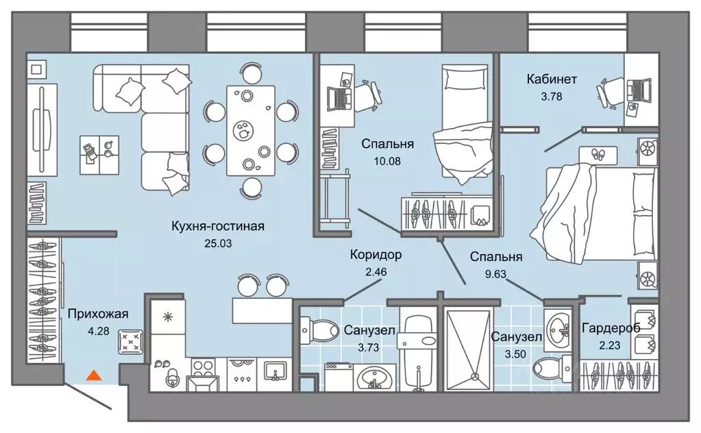 3-к кв. Свердловская область, Екатеринбург Широкая Речка мкр, Лес ... - Фото 0