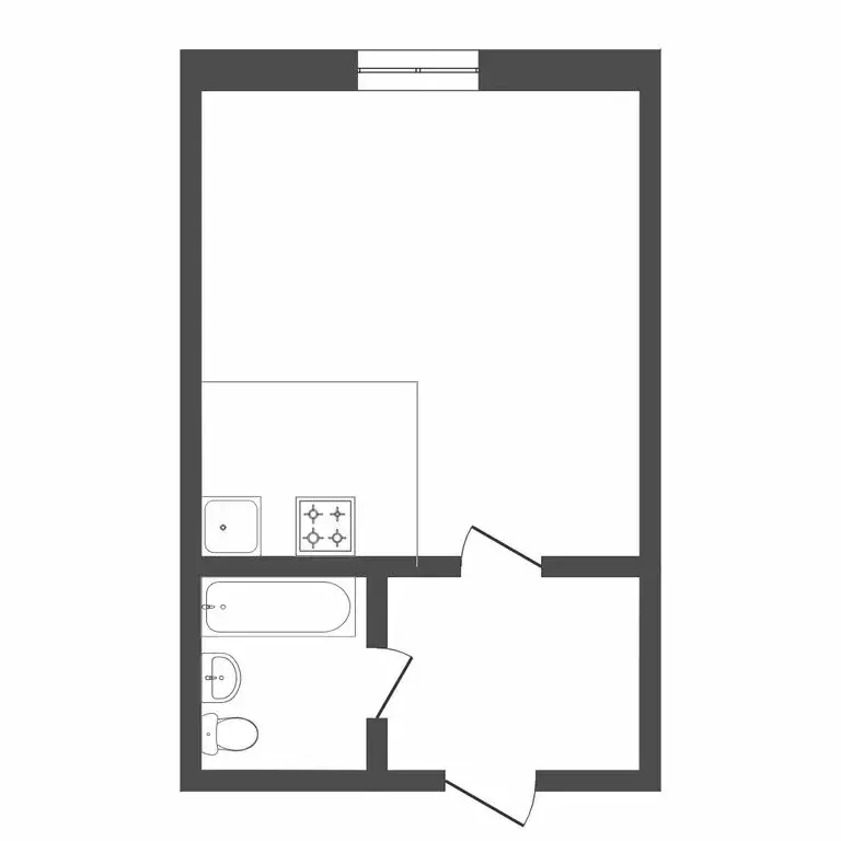 Квартира-студия: Тюмень, улица Бабарынка, 20А (16.9 м) - Фото 0