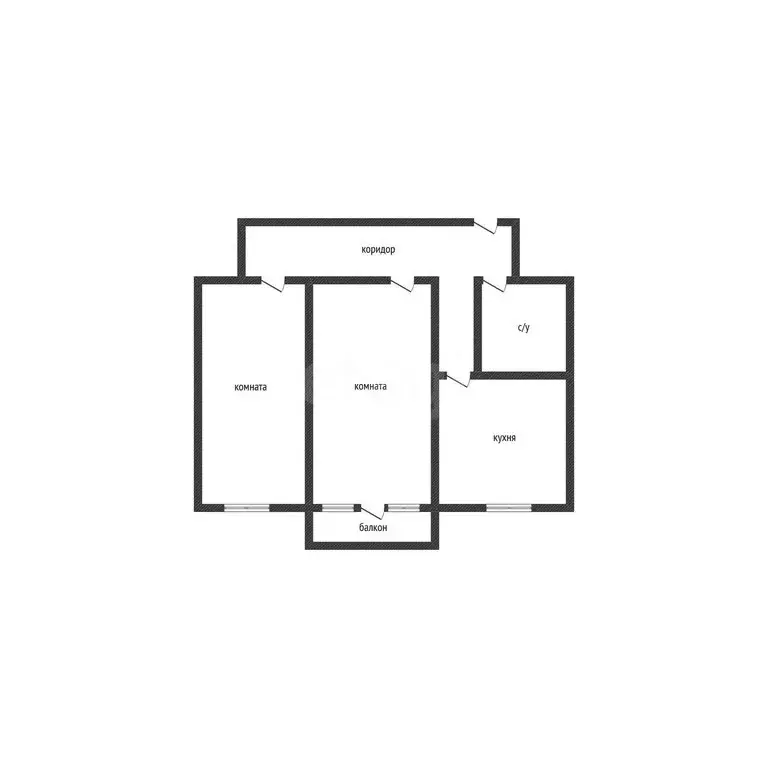 2-комнатная квартира: Тверь, улица Мусоргского, 6к2 (42.6 м) - Фото 1