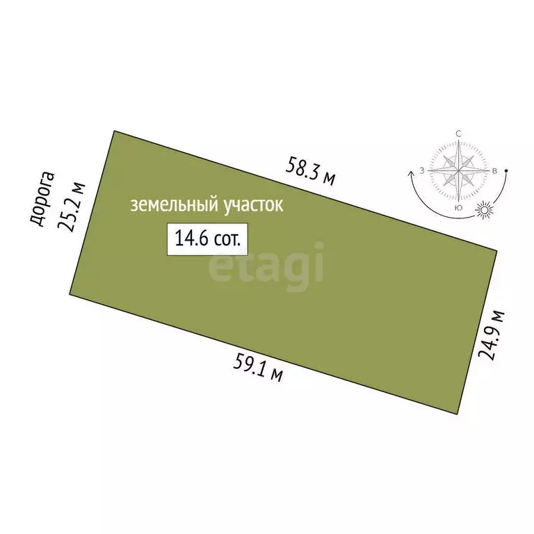 Участок в Приветное, Черноморская улица (14.63 м) - Фото 1