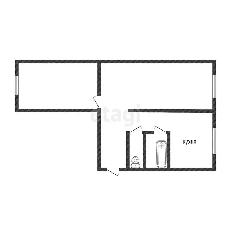 2-комнатная квартира: Кыштым, Каолиновая улица, 16 (46.6 м) - Фото 0