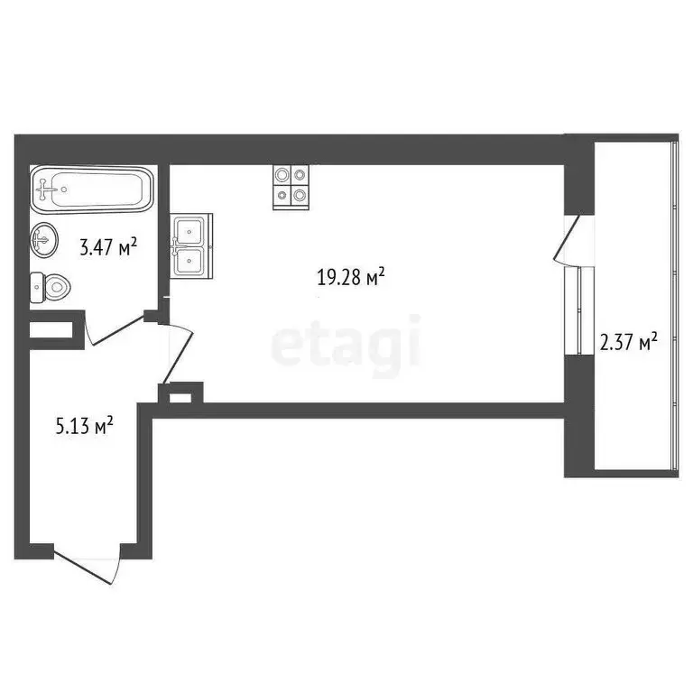Квартира-студия: Ярославль, район Сокол, Дядьковский проезд, 2 (30.25 ... - Фото 1