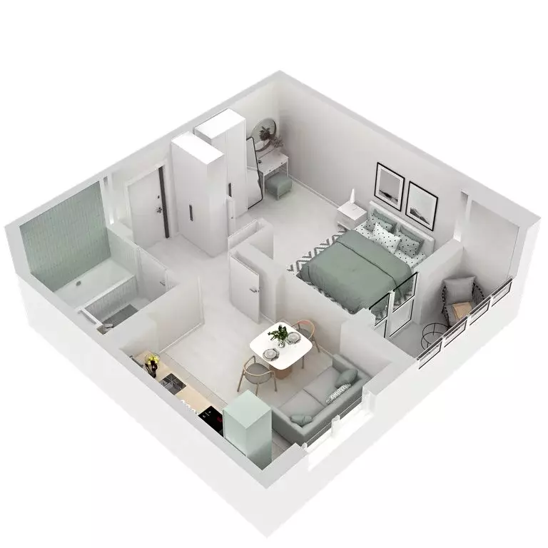 1-комнатная квартира: Екатеринбург, улица Софьи Перовской, 106А (37.75 ... - Фото 2