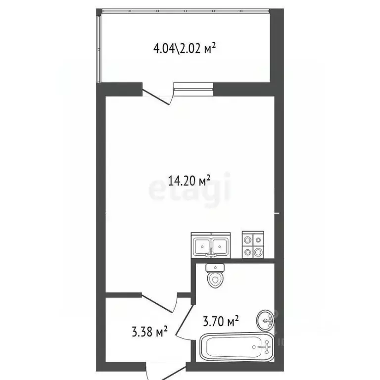 Студия Санкт-Петербург бул. Головнина, 10 (23.3 м) - Фото 1