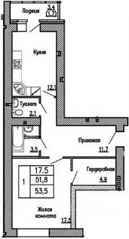 1-к кв. Воронежская область, Воронеж Композитор жилой комплекс (53.5 ... - Фото 0