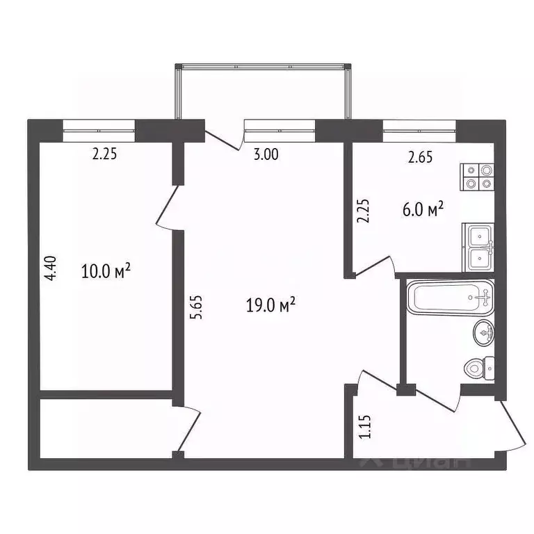 2-к кв. Камчатский край, Петропавловск-Камчатский ул. Кутузова, 12Б ... - Фото 2