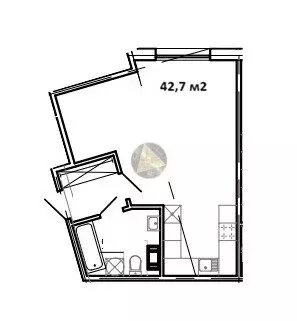Квартира-студия: Сестрорецк, улица Инструментальщиков, 18 (42.7 м) - Фото 1