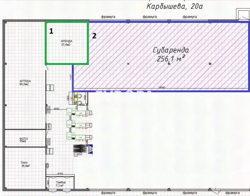 Торговая площадь в Ульяновская область, Ульяновск ул. Карбышева, 20А ... - Фото 0