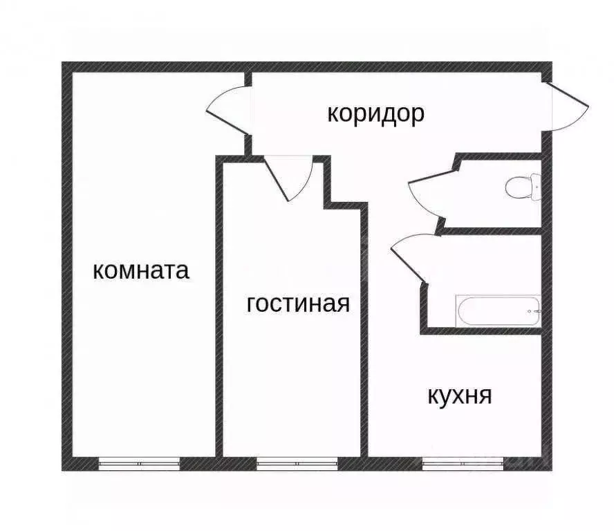2-к кв. Костромская область, Кострома ул. Ивана Сусанина, 33 (47.0 м) - Фото 2