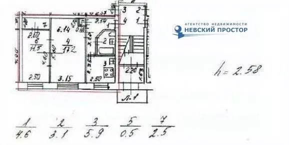 2-к кв. Санкт-Петербург ул. Бабушкина, 89к3 (45.5 м) - Фото 1