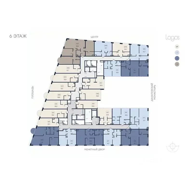 3-к кв. Москва ул. Даниловский Вал, 1А (100.5 м) - Фото 1