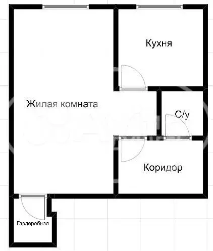 1-к. квартира, 27,3 м, 2/2 эт. - Фото 0