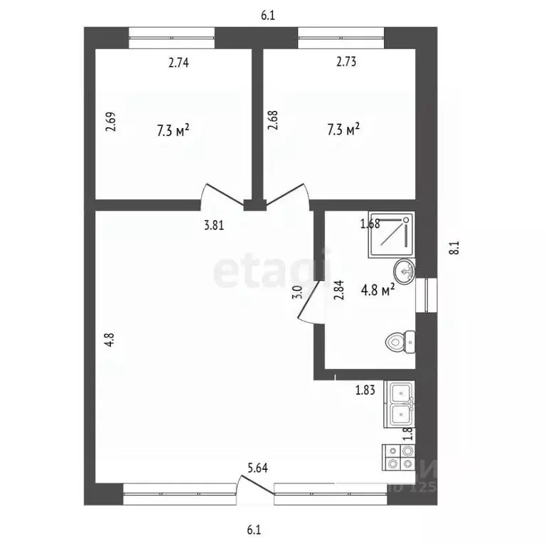 Дом в Крым, Симферопольский район, Добровское с/пос, с. Перевальное, ... - Фото 1