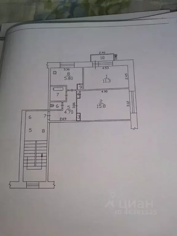2-к кв. Челябинская область, Сосновский муниципальный округ, с. ... - Фото 2