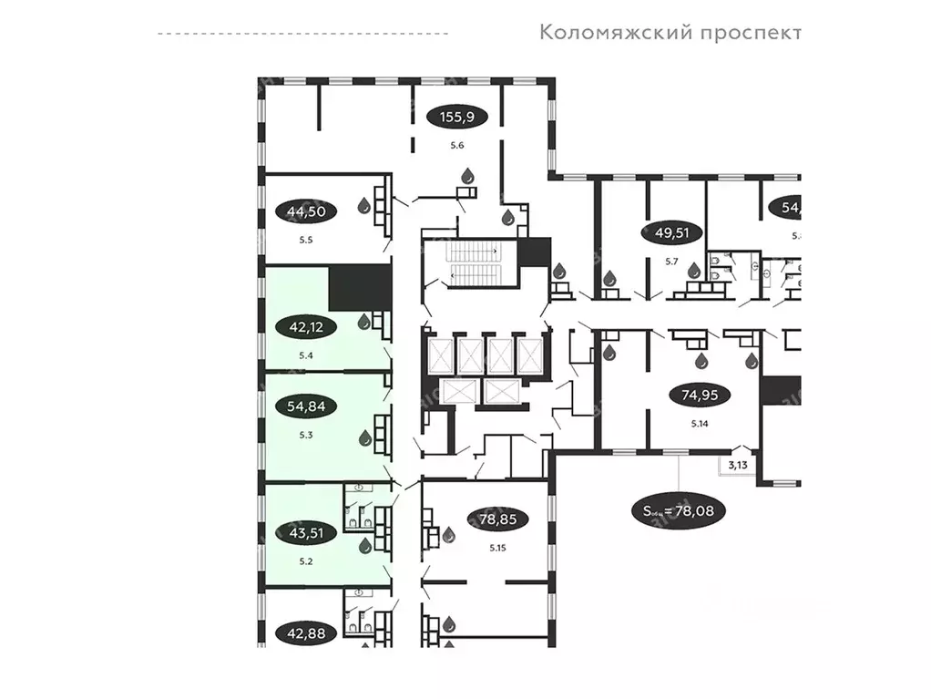Офис в Санкт-Петербург Коломяжский просп., 19А (140 м) - Фото 2