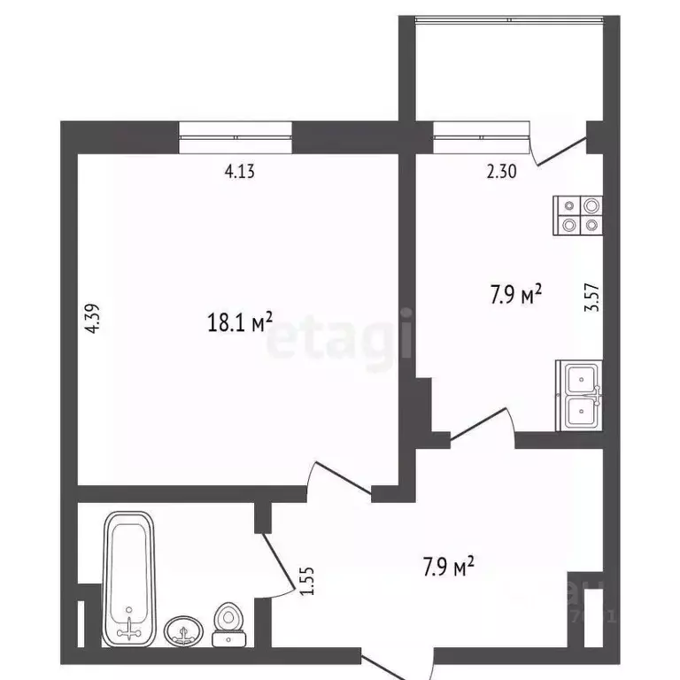 1-к кв. Ямало-Ненецкий АО, Новый Уренгой Советский мкр, 3/1 (37.1 м) - Фото 1