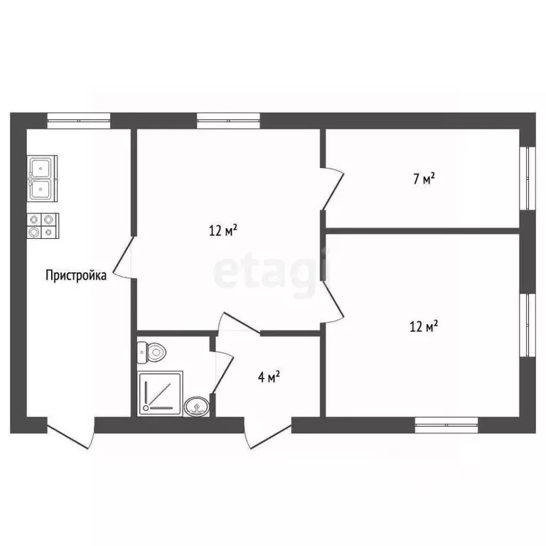 Дом в Крым, Кировское пгт ул. Набережная (35 м) - Фото 2