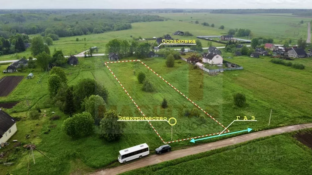 Участок в Ленинградская область, Волосовский район, Большеврудское ... - Фото 2