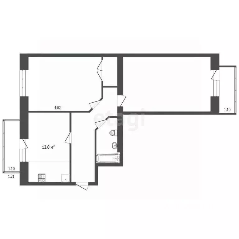 2-к кв. Крым, Феодосия муниципальный округ, Приморский пгт ул. ... - Фото 2