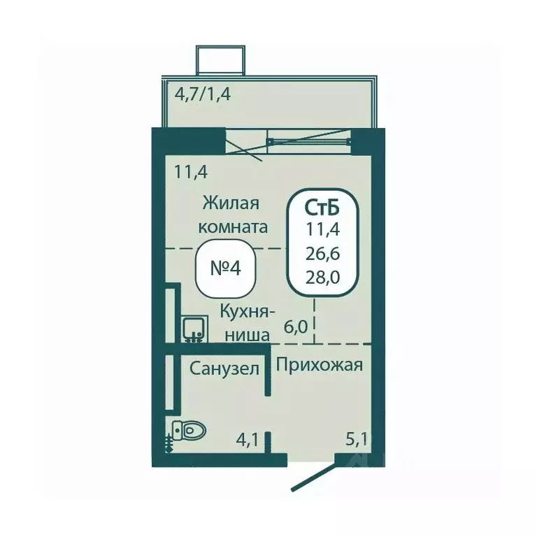 Студия Московская область, Солнечногорск городской округ, Андреевка ... - Фото 1