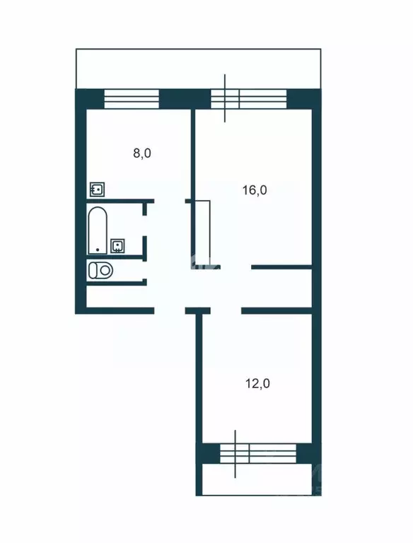 2-к кв. Новосибирская область, Кольцово рп 26 (48.3 м) - Фото 2
