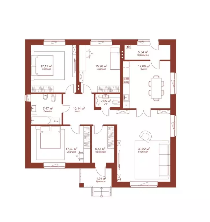 Коттедж в Башкортостан, Уфимский район, с. Миловка, Миллаверде кп  ... - Фото 2