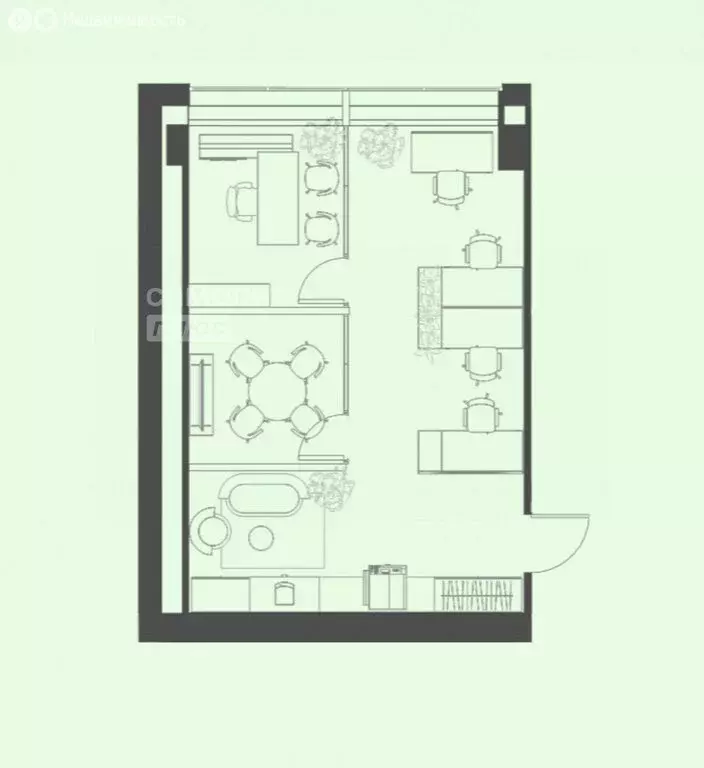 Офис (51 м) - Фото 2
