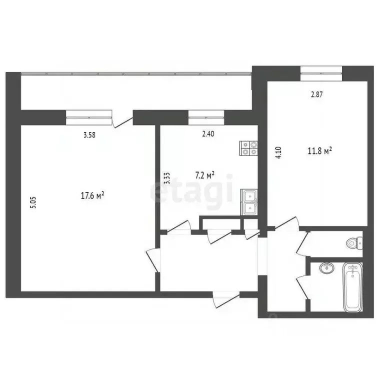 2-к кв. Ярославская область, Рыбинск просп. Серова, 20 (49.0 м) - Фото 2