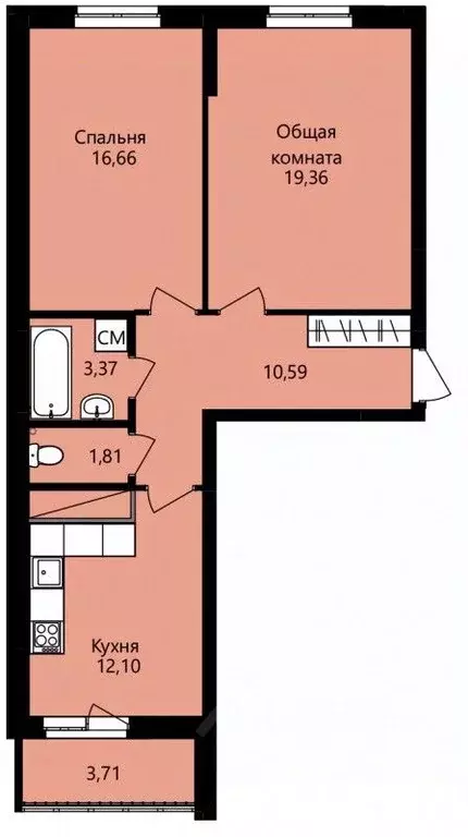 2-к кв. Мордовия, Саранск ул. Юрия Святкина, 14 (65.75 м) - Фото 0