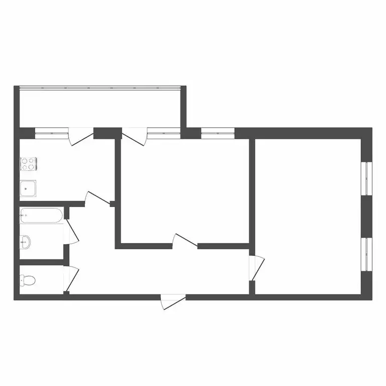 2-комнатная квартира: Тюмень, улица Домостроителей, 8 (50.3 м) - Фото 0