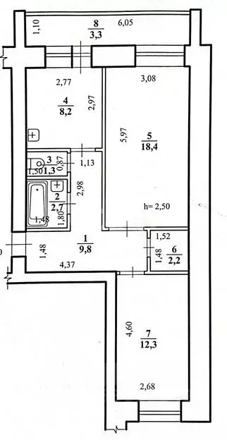2-к кв. Забайкальский край, Чита Октябрьский мкр, 11 (54.9 м) - Фото 1