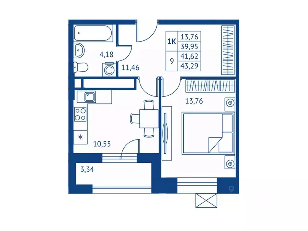 1-к кв. Московская область, Королев Новые Подлипки мкр, Поколение ... - Фото 0