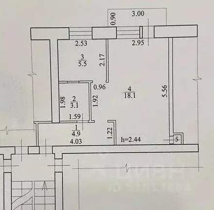 1-к кв. Амурская область, Свободный ул. Малиновского, 71 (32.1 м) - Фото 2