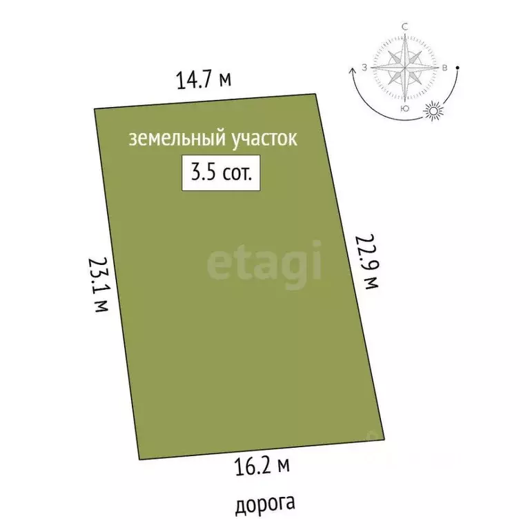Участок в Крым, Симферополь ул. 22-я Коллективных Садов (3.5 сот.) - Фото 2