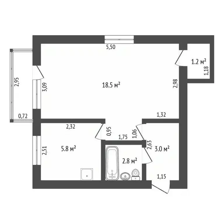 1-к кв. Амурская область, Сковородино Красноармейская ул., 11 (31.3 м) - Фото 2