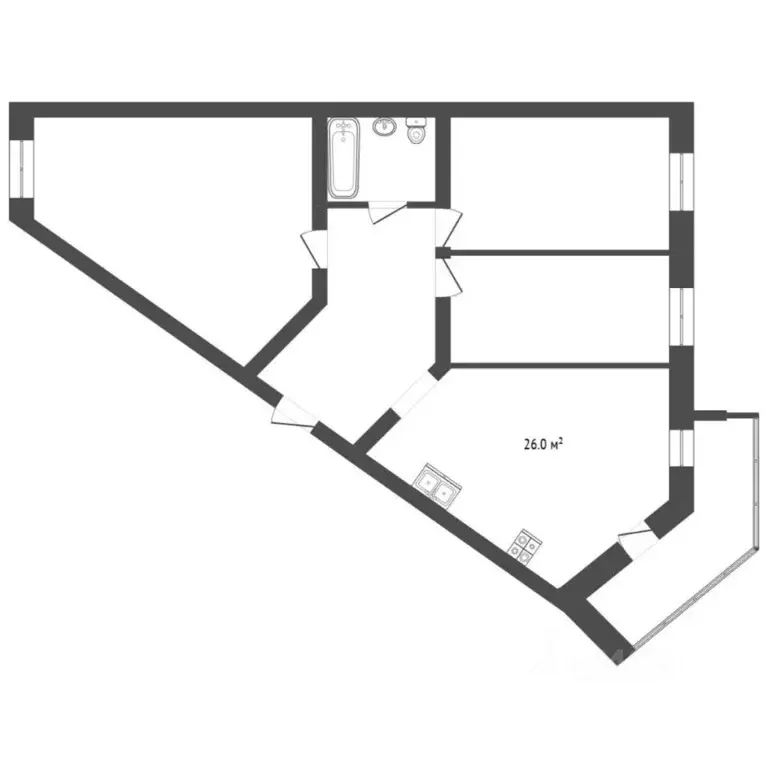 3-к кв. Тюменская область, Тюмень Амурская ул., 39 (76.2 м) - Фото 2