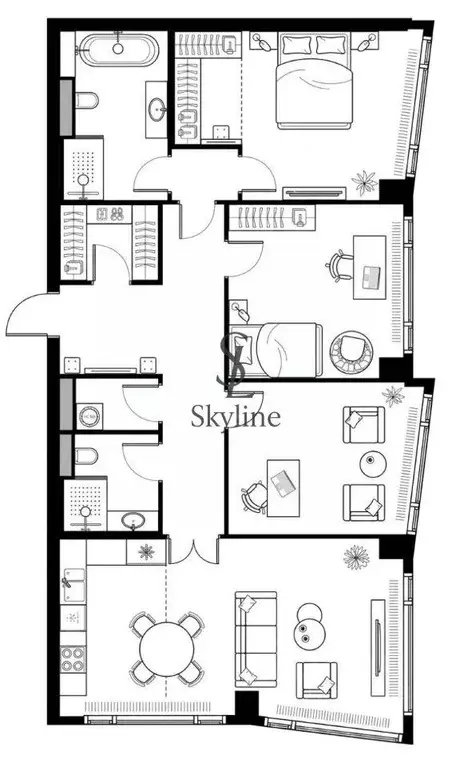 Квартира, 4 комнаты, 120.2 м - Фото 2