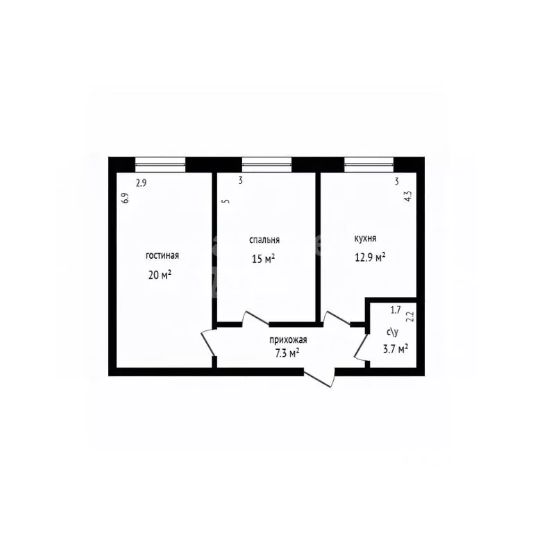 2-к кв. Дагестан, Дербент пер. Карла Маркса, 98к1 (54.0 м) - Фото 2
