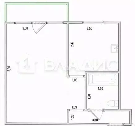 1-к кв. Красноярский край, Красноярск Семафорная ул., 241 (32.3 м) - Фото 1