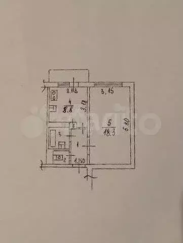 2-к. квартира, 45,8 м, 4/5 эт. - Фото 0