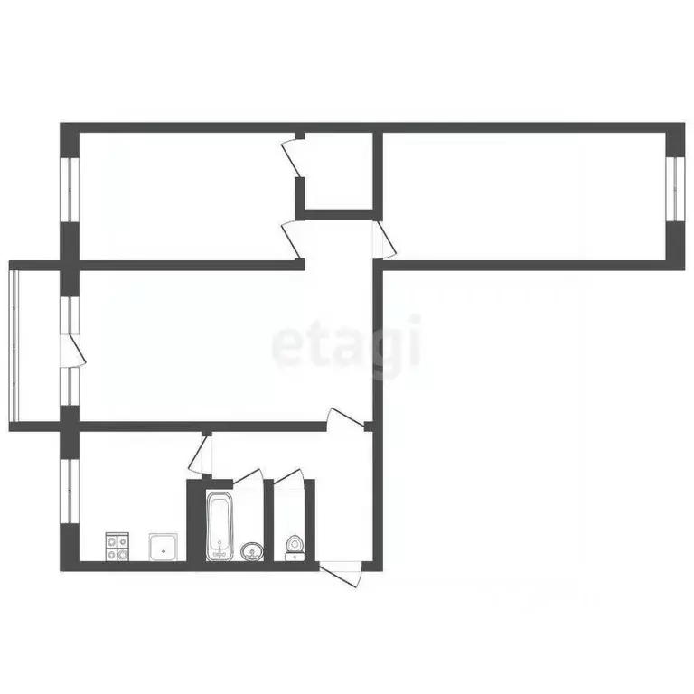 3-к кв. Томская область, Томск тракт Иркутский, 120 (60.0 м) - Фото 2