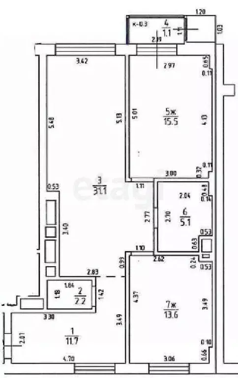 2-к кв. Калининградская область, Калининград Октябрьская ул., 12 ... - Фото 2