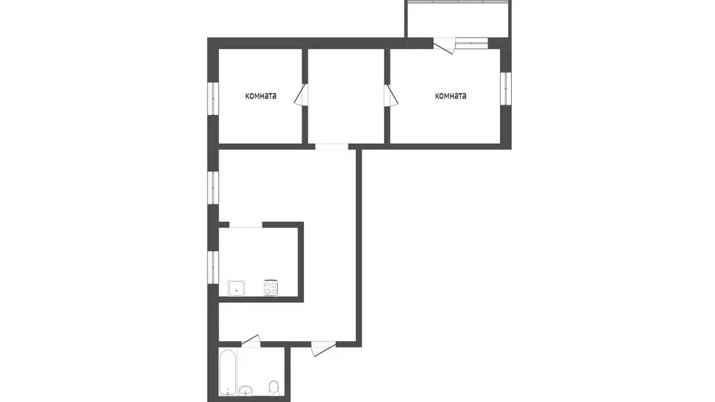 3-комнатная квартира: Улан-Удэ, Октябрьская улица, 39 (63.9 м) - Фото 0