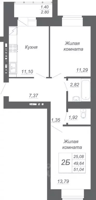 2-к кв. Татарстан, Зеленодольский район, Осиновское с/пос, с. Осиново ... - Фото 1